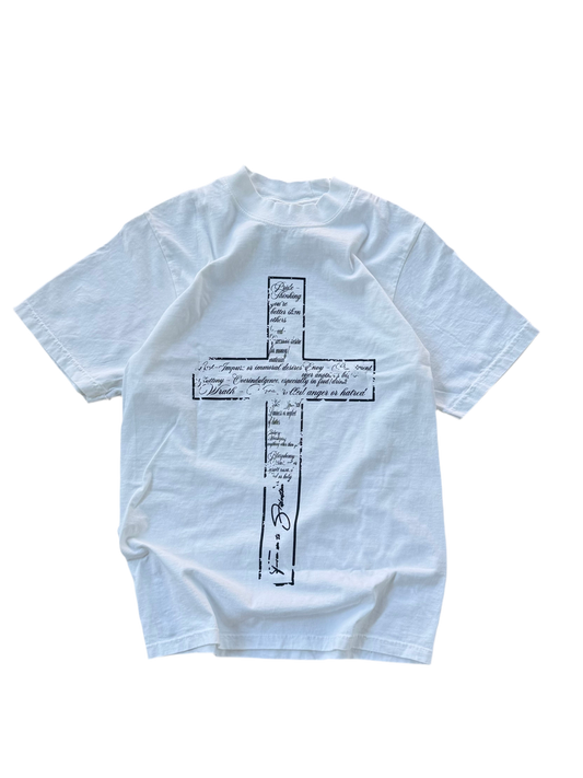“Cross Paths” White Tee