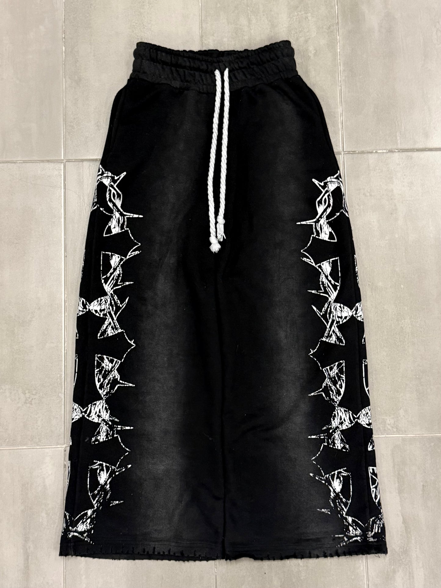 LIMITED “Cause Of Harm” Black Wash Sweats
