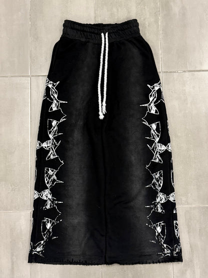 LIMITED “Cause Of Harm” Black Wash Sweats