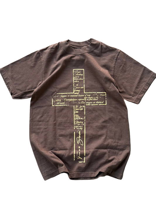“Cross Paths” Mocha Tee