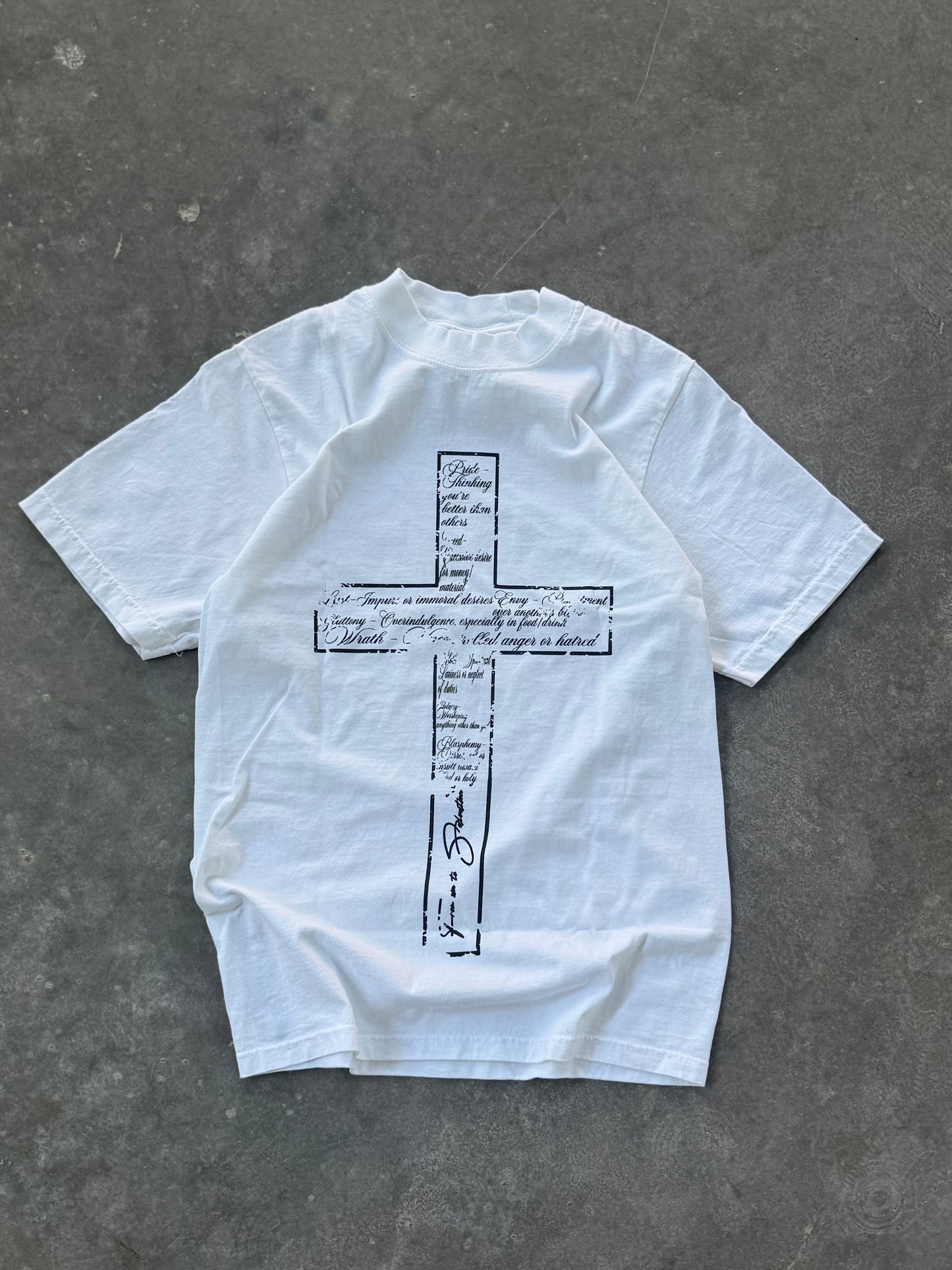 “Cross Paths” White Tee