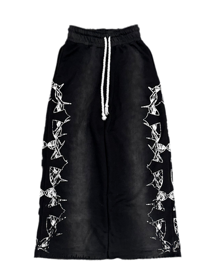 LIMITED “Cause Of Harm” Black Wash Sweats