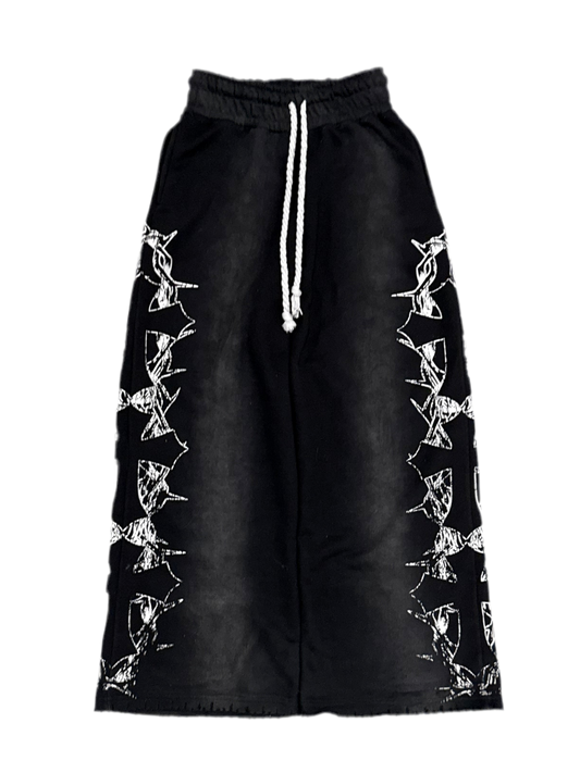 LIMITED “Cause Of Harm” Black Wash Sweats